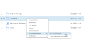 History Exporter Plugin des doubleSlash Business Filemanagers. Alle Protokolldaten einfach exportieren.