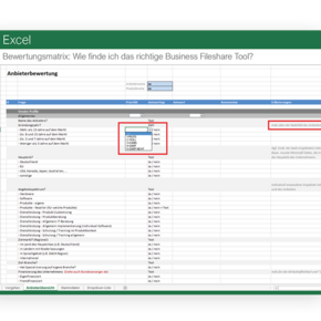 Bewertungsmatrix Kollaboration u Fileshare Anbieter