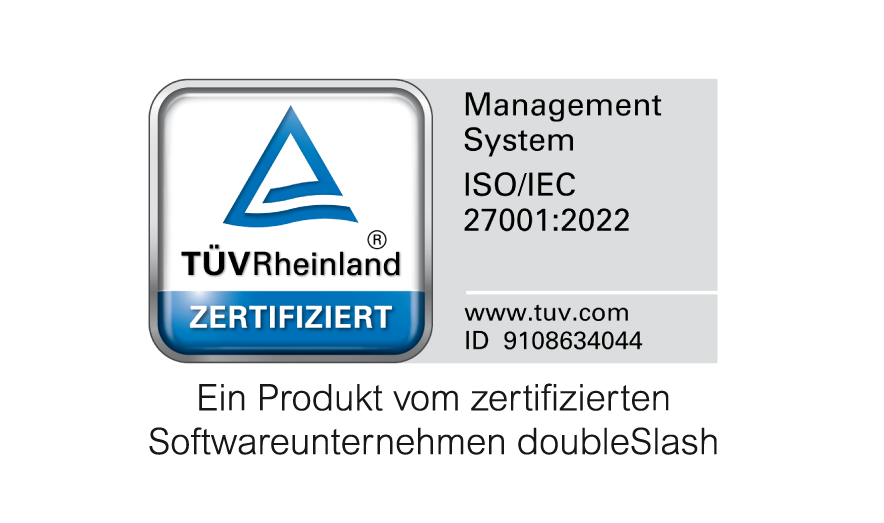 Logo der ISO 27001-Zertifizierung