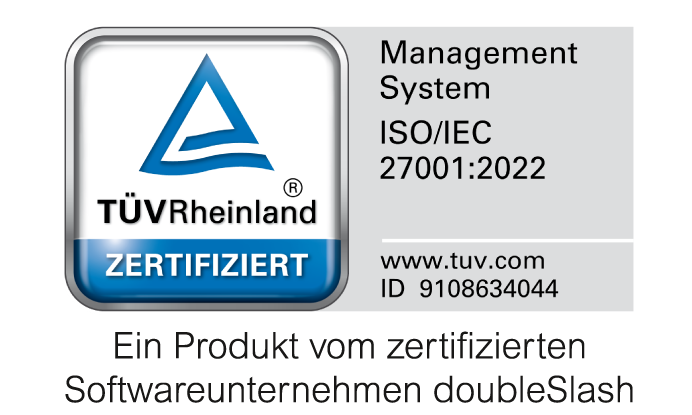 Logo der ISO 27001-Zertifizierung