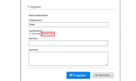 doubleSlash Business Filemanager Freigabe