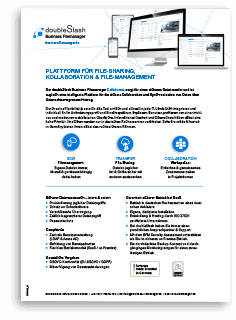 Produktdatenblatt zum doubleSlash Business Filemanager Collaborate