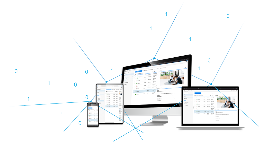 Die Anwendung Business Filemanager auf verschiedenen Endgeräten