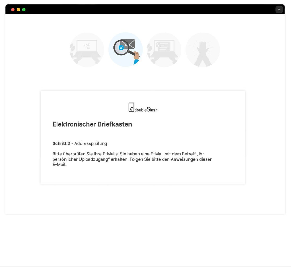 Eine Verifizierung der E-Mail-Adresse notwendig