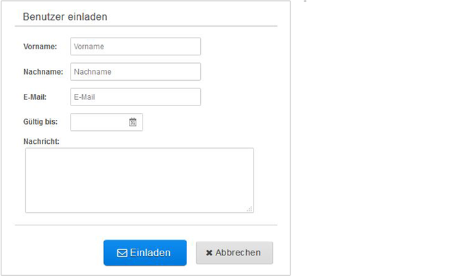 doubleSlash Business Filemanager: Registration Plugin - Benutzer einladen