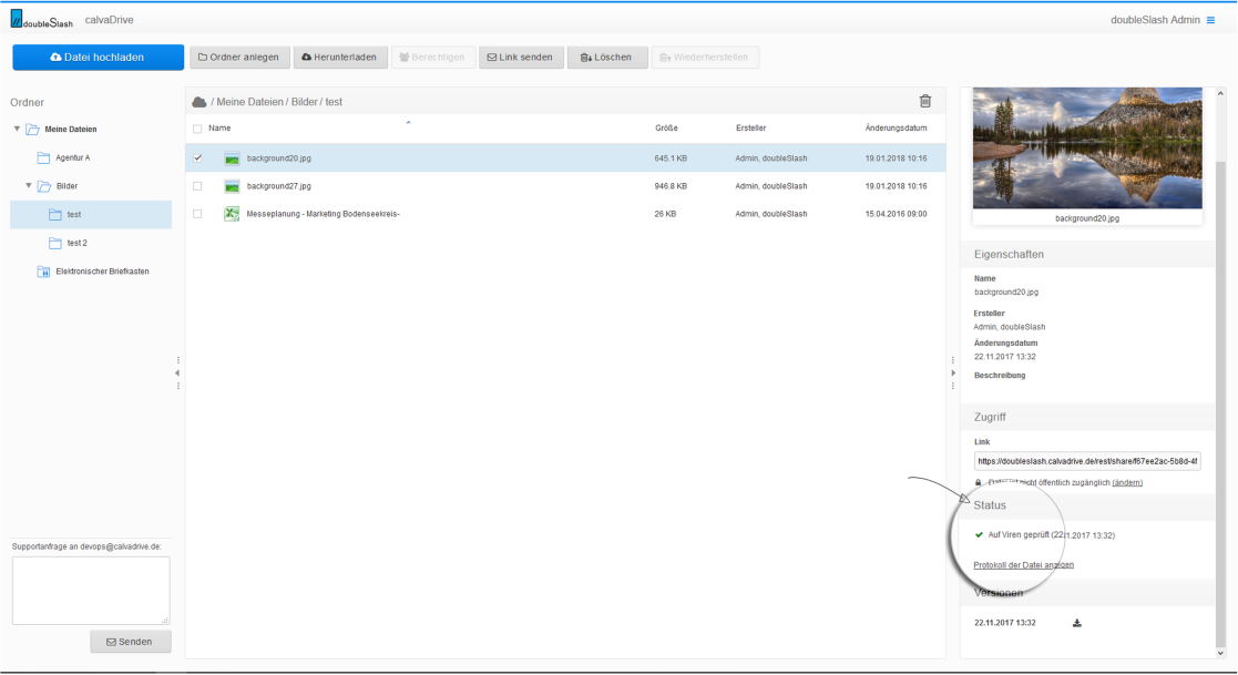 Screenshot Status PlugIn