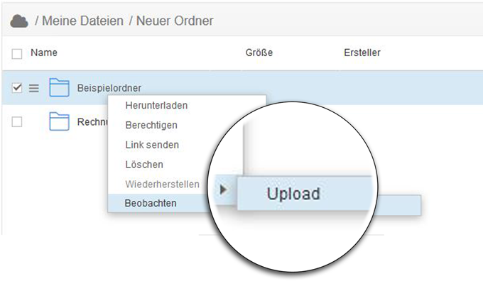 Dateien hochladen Mit dem Watch-Plugin hochgeladene Dateien beobachten