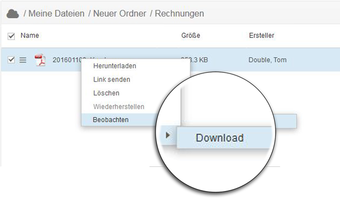 Dateien herunterladen Mit dem Watch-Plugin heruntergeladene Dateien beobachten